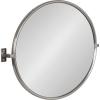 imageKate and Laurel Taurus Modern Pivot Mirror 26 x 24 Gold Decorative Adjustable Wall Mirror with Pivoting Base for Glamorous Wall DcorSilver