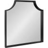 imageKate and Laurel Travis Modern Scalloped Arch Wall Mirror 26 x 28 Black Decorative Scallop Arched Bathroom Mirror for Over Sink or for Use as Living Room Wall Decor Accent