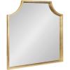 imageKate and Laurel Travis Modern Scalloped Arch Wall Mirror 26 x 28 Gold Decorative Scallop Arched Bathroom Mirror for Over Sink or for Use as Living Room Wall Decor Accent