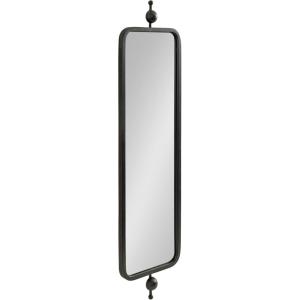 imageKate and Laurel Kasota Slim Panel Wall Mirror 9 x 36 Antique Gold Glam Tall Wall Decor for Skinny Entryway or Decorative BedroomBlack