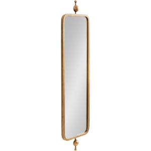imageKate and Laurel Kasota Slim Panel Wall Mirror 9 x 36 Antique Gold Glam Tall Wall Decor for Skinny Entryway or Decorative BedroomGold