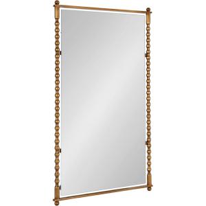 imageKate and Laurel Prisha Traditional Rectangle Spindle Panel Stand Up Mirror 24 x 42 Antique Gold Vintage Turned Rectangular Wall Mirror for Use as Entryway or Bedroom Wall Decor
