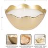 imageKate and Laurel Alessia Scalloped Round Metal Candle Bowl 8 Inch Diameter Gold Modern ThreeWick Unscented Candle with Decorative Bowl for Living Room DecorGold