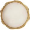 imageKate and Laurel Alessia Scalloped Round Metal Candle Bowl 8 Inch Diameter Gold Modern ThreeWick Unscented Candle with Decorative Bowl for Living Room DecorGold