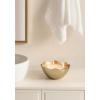 imageKate and Laurel Alessia Scalloped Round Metal Candle Bowl 8 Inch Diameter Gold Modern ThreeWick Unscented Candle with Decorative Bowl for Living Room DecorGold
