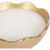 imageKate and Laurel Alessia Scalloped Round Metal Candle Bowl 8 Inch Diameter Gold Modern ThreeWick Unscented Candle with Decorative Bowl for Living Room DecorGold