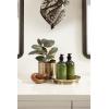 imageKate and Laurel Anaya Wooden ThreePiece Decor Accent Set Walnut Brown and Antique Brass Set of 3 Modern Tabletop Decor Set Including Planter Pot Accent Tray and Wooden KnotWalnut Brown and Gold