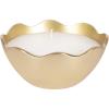 imageKate and Laurel Alessia Scalloped Round Metal Candle Bowl 8 Inch Diameter Gold Modern ThreeWick Unscented Candle with Decorative Bowl for Living Room DecorGold