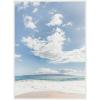 imageKate and Laurel Beach Framed Canvas Wall Art by Alicia Abla 28 x 38 Sylvie White Coastal Beach Landscapes Art for Wall Decor Living Room Bedroom