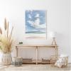 imageKate and Laurel Beach Framed Canvas Wall Art by Alicia Abla 28 x 38 Sylvie White Coastal Beach Landscapes Art for Wall Decor Living Room Bedroom