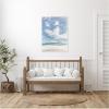 imageKate and Laurel Beach Framed Canvas Wall Art by Alicia Abla 28 x 38 Sylvie White Coastal Beach Landscapes Art for Wall Decor Living Room Bedroom