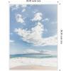 imageKate and Laurel Beach Framed Canvas Wall Art by Alicia Abla 28 x 38 Sylvie White Coastal Beach Landscapes Art for Wall Decor Living Room Bedroom