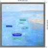 imageKate and Laurel Calm Waters Framed Canvas Wall Art by Giuliana Lazzerini 22 x 22 Sylvie Greywash Coastal Beach Landscapes Art for Wall Decor Living Room Bedroom