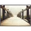 imageKate and Laurel Cannon Beach Wood Walkway Framed Canvas Wall Art by Saint and Sailor Studios 33 x 23 Sylvie Dark Grey Rustic Farmhouse Beach Landscapes Nature Art for Wall Decor Living Room