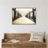 imageKate and Laurel Cannon Beach Wood Walkway Framed Canvas Wall Art by Saint and Sailor Studios 33 x 23 Sylvie Dark Grey Rustic Farmhouse Beach Landscapes Nature Art for Wall Decor Living Room