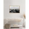 imageKate and Laurel Coastal Beach Boardwalk Black and White Framed Canvas Wall Art by Patricia Rae 33 x 23 Sylvie Natural Black ampamp White Beach Nature Art for Wall Decor Living Room Bedroom