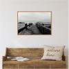 imageKate and Laurel Coastal Beach Boardwalk Black and White Framed Canvas Wall Art by Patricia Rae 33 x 23 Sylvie Natural Black ampamp White Beach Nature Art for Wall Decor Living Room Bedroom