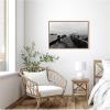 imageKate and Laurel Coastal Beach Boardwalk Black and White Framed Canvas Wall Art by Patricia Rae 33 x 23 Sylvie Natural Black ampamp White Beach Nature Art for Wall Decor Living Room Bedroom