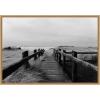 imageKate and Laurel Coastal Beach Boardwalk Black and White Framed Canvas Wall Art by Patricia Rae 33 x 23 Sylvie Natural Black ampamp White Beach Nature Art for Wall Decor Living Room Bedroom