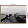 imageKate and Laurel Coastal Beach Boardwalk Black and White Framed Canvas Wall Art by Patricia Rae 33 x 23 Sylvie Natural Black ampamp White Beach Nature Art for Wall Decor Living Room Bedroom