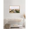 imageKate and Laurel Coastal Beach Boardwalk Ocean Landscape Framed Canvas Wall Art by Patricia Rae 33 x 23 Sylvie Natural Coastal Beach Landscapes Nature Art for Wall Decor Living Room Bedroom