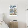 imageKate and Laurel Laguna Beach California Scene Framed Canvas Wall Art by Patricia Shaw 18 x 24 Sylvie White Coastal Beach Landscapes Tropical Art for Wall Decor Living Room Bedroom