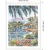 imageKate and Laurel Laguna Beach California Scene Framed Canvas Wall Art by Patricia Shaw 18 x 24 Sylvie White Coastal Beach Landscapes Tropical Art for Wall Decor Living Room Bedroom