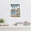 imageKate and Laurel Laguna Beach California Scene Framed Canvas Wall Art by Patricia Shaw 18 x 24 Sylvie White Coastal Beach Landscapes Tropical Art for Wall Decor Living Room Bedroom