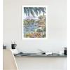 imageKate and Laurel Laguna Beach California Scene Framed Canvas Wall Art by Patricia Shaw 18 x 24 Sylvie White Coastal Beach Landscapes Tropical Art for Wall Decor Living Room Bedroom