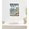 imageKate and Laurel Laguna Beach California Scene Framed Canvas Wall Art by Patricia Shaw 18 x 24 Sylvie White Coastal Beach Landscapes Tropical Art for Wall Decor Living Room Bedroom