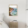 imageKate and Laurel Pho Beach Framed Canvas Wall Art by Nikita Jariwala 18 x 24 Sylvie Natural Coastal Abstract Beach Nature Art for Wall Decor Living Room Bedroom