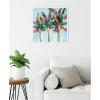 imageKate and Laurel Rainbow Coconuts Framed Canvas Wall Art by Rachel Christopoulous 30 x 30 Sylvie Bright Gold Coastal Tropical Beach Landscapes Art for Wall Decor Living Room BedroomWhite