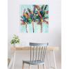 imageKate and Laurel Rainbow Coconuts Framed Canvas Wall Art by Rachel Christopoulous 30 x 30 Sylvie Bright Gold Coastal Tropical Beach Landscapes Art for Wall Decor Living Room BedroomWhite