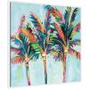 imageKate and Laurel Rainbow Coconuts Framed Canvas Wall Art by Rachel Christopoulous 30 x 30 Sylvie Bright Gold Coastal Tropical Beach Landscapes Art for Wall Decor Living Room BedroomWhite