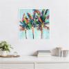 imageKate and Laurel Rainbow Coconuts Framed Canvas Wall Art by Rachel Christopoulous 30 x 30 Sylvie Bright Gold Coastal Tropical Beach Landscapes Art for Wall Decor Living Room BedroomWhite