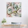 imageKate and Laurel Sylvie Neutral Painterly Oyster Roast 2 Framed Canvas Wall Art by Mary Sparrow 30 x 30 Beaded White Coastal Abstract Beach Art for Wall Decor Living Room Bedroom Office KitchenBeaded White
