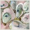 imageKate and Laurel Sylvie Neutral Painterly Oyster Roast 2 Framed Canvas Wall Art by Mary Sparrow 30 x 30 Beaded White Coastal Abstract Beach Art for Wall Decor Living Room Bedroom Office KitchenBeaded White