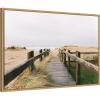 imageKate and Laurel Coastal Beach Boardwalk Ocean Landscape Framed Canvas Wall Art by Patricia Rae 33 x 23 Sylvie Natural Coastal Beach Landscapes Nature Art for Wall Decor Living Room Bedroom