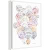 imageKate and Laurel Pale Pastel Shells Framed Canvas Wall Art by Patricia Shaw 18 x 24 Sylvie White Coastal Beach Abstract Art for Wall Decor Living Room Bedroom