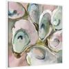 imageKate and Laurel Sylvie Neutral Painterly Oyster Roast 2 Framed Canvas Wall Art by Mary Sparrow 30 x 30 Beaded White Coastal Abstract Beach Art for Wall Decor Living Room Bedroom Office KitchenWhite