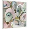 imageKate and Laurel Sylvie Neutral Painterly Oyster Roast 2 Framed Canvas Wall Art by Mary Sparrow 30 x 30 Beaded White Coastal Abstract Beach Art for Wall Decor Living Room Bedroom Office KitchenBeaded White