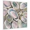 imageKate and Laurel Sylvie Neutral Painterly Oyster Roast Framed Canvas Wall Art by Mary Sparrow 30 x 30 Beaded White Coastal Abstract Beach Art for Wall Decor Living Room Bedroom Office KitchenWhite