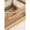 imageKate and Laurel Curiel Decorative Glass Box for Tabletop Storage 10 x 6 x 4 Clear Glass and Natural Wood Modern Jewelry Box for Use as Bathroom Vanity Organization or Entryway Table Decor