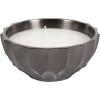 imageKate and Laurel Plete Round Pleated Metal Candle Bowl 8 Inch Diameter Black Nickel Modern Scalloped ThreeWick Unscented Candle with Decorative Bowl for Living Room DecorPewter