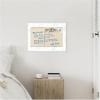 imageKate and Laurel Beach Love Letter Blue Framed Canvas Wall Art by Honey Island Studio 24 x 18 Sylvie Beaded White Traditional Beach Typography Art for Wall Decor Living Room Bedroom