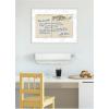 imageKate and Laurel Beach Love Letter Blue Framed Canvas Wall Art by Honey Island Studio 24 x 18 Sylvie Beaded White Traditional Beach Typography Art for Wall Decor Living Room Bedroom