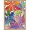 imageKate and Laurel Blake Flowers on Glass 1 Framed Printed Glass Wall Art by Jessi Raulet of Ettavee 18x24 Natural Decorative Tropical Floral Art for WallNatural