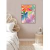 imageKate and Laurel Blake Flowers on Glass 1 Framed Printed Glass Wall Art by Jessi Raulet of Ettavee 18x24 Natural Decorative Tropical Floral Art for WallGold