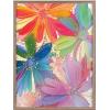 imageKate and Laurel Blake Flowers on Glass 1 Framed Printed Glass Wall Art by Jessi Raulet of Ettavee 18x24 Natural Decorative Tropical Floral Art for WallGold