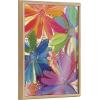 imageKate and Laurel Blake Flowers on Glass 1 Framed Printed Glass Wall Art by Jessi Raulet of Ettavee 18x24 Natural Decorative Tropical Floral Art for WallNatural